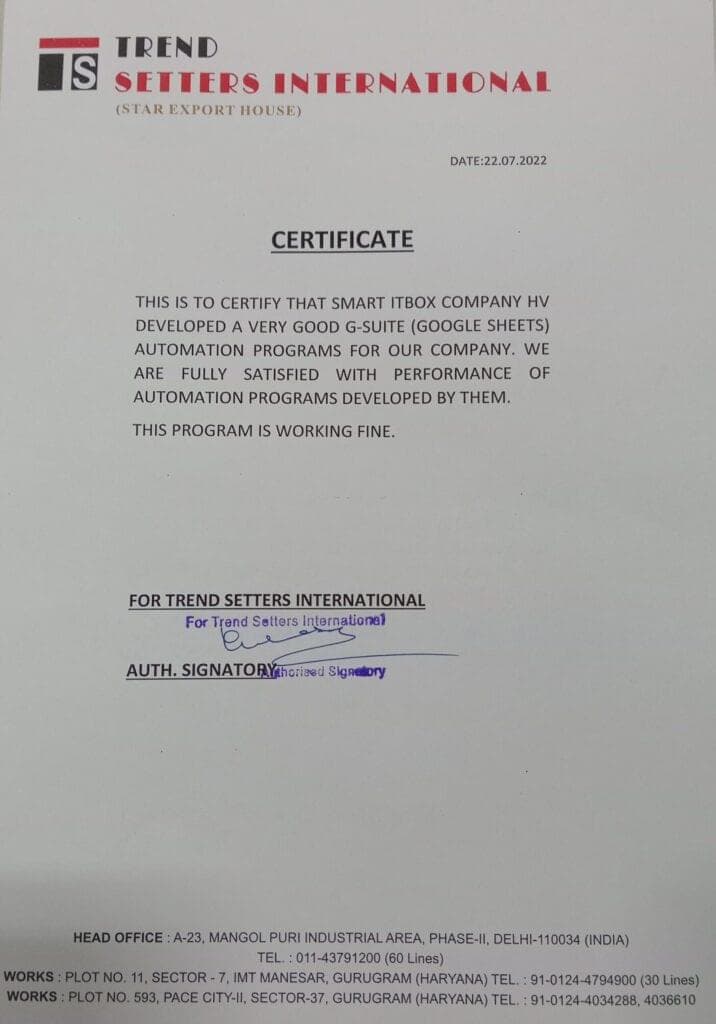 Trend Setters International (Star Export House)